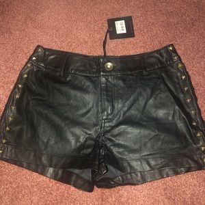BB Dakota Leather Studded Shorts